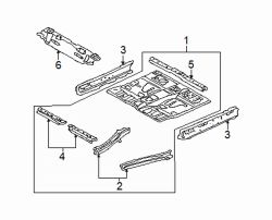 Mazda Tribute Left Crossmember | Mazda OEM Part Number EC01-54-650