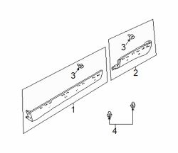 Mazda Tribute  Rocker molding fastener | Mazda OEM Part Number EC05-51-W24