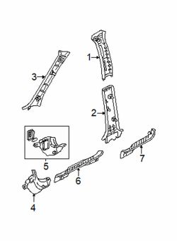 Mazda Tribute Left Upper pillar | Mazda OEM Part Number EC02-68-210H-42