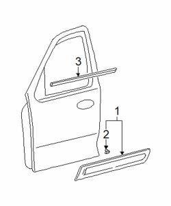 Mazda Tribute Right Body side mldg | Mazda OEM Part Number EC01-51-RC0B-78