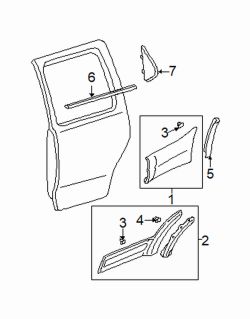 Mazda Tribute Right Side molding | Mazda OEM Part Number EC01-51-RG0B-78