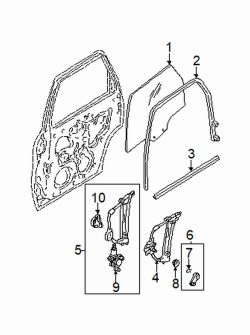 Mazda Tribute Left Door glass | Mazda OEM Part Number EC02-73-511