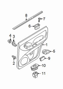 Mazda Tribute Left Handle bezel | Mazda OEM Part Number ZZC0-59-303-42