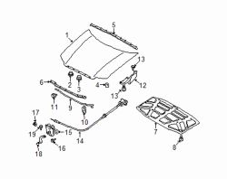 Mazda Tribute Left Hinge | Mazda OEM Part Number ZZCA-52-460