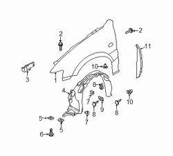Mazda Tribute Right Fender liner nut | Mazda OEM Part Number 9XG0-61-23X1