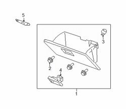 Mazda Tribute  Glove box assy bumper | Mazda OEM Part Number 9XG0-99-77X0