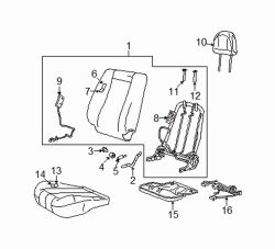 Mazda Tribute Left Seat back pad | Mazda OEM Part Number EF93-88-182B