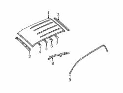 Mazda Tribute Right Inner rail | Mazda OEM Part Number EF91-70-050