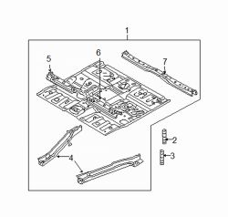 Mazda Tribute Left Crossmember | Mazda OEM Part Number EC01-54-650
