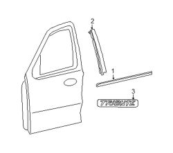 Mazda Tribute Right Rear molding | Mazda OEM Part Number ZZCA-50-F11