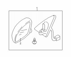 Mazda Tribute Left Mirror assy | Mazda OEM Part Number ZZDB-69-180A
