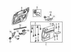 Mazda Tribute Right Door trim panel | Mazda OEM Part Number ZZCA-68-420-05