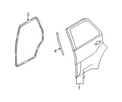 Mazda Tribute Right Front w'strip | Mazda OEM Part Number ZZCA-72-76YA