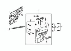 Mazda Tribute Left Door trim panel | Mazda OEM Part Number ZZCA-69-520-05