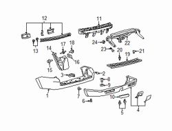 Mazda Tribute Left Bumper cover screw | Mazda OEM Part Number 9XG0-66-079L
