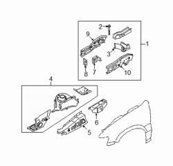 Mazda Tribute Left Inner rail | Mazda OEM Part Number ZZCA-54-320