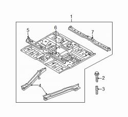 Mazda Tribute Right Floor rail | Mazda OEM Part Number EC01-53-660B