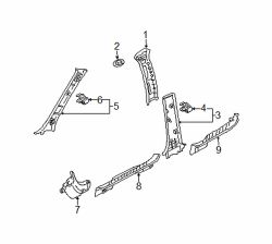 Mazda Tribute Right Front sill plate | Mazda OEM Part Number ZZC0-68-711-05