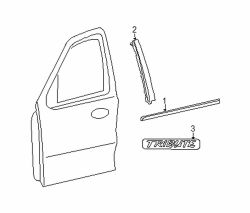 Mazda Tribute Right Rear molding | Mazda OEM Part Number ZZCA-50-F11