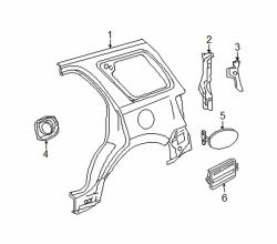 Mazda Tribute Left Rear pillar | Mazda OEM Part Number ZZDL-71-550