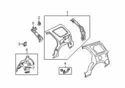 Mazda Tribute Right Inner panel assy | Mazda OEM Part Number ZZCB-70-100
