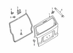 Mazda Tribute Right Hinge | Mazda OEM Part Number EC01-62-210G
