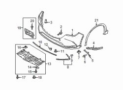 Mazda CX-9  Deflector shield fastener | Mazda OEM Part Number B45A-56-146A