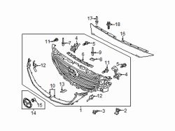 Mazda CX-9 Right Lower molding protector | Mazda OEM Part Number TK48-50-524