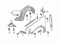 Mazda CX-9 Right Deflector shield screw | Mazda OEM Part Number 9CF6-00-516B