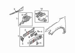 Mazda CX-9 Right Bumper bracket | Mazda OEM Part Number KD53-53-18XA