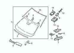 Mazda CX-9  Windshield Bracket | Mazda OEM Part Number KD47-67-Z07