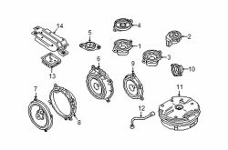 Mazda CX-9 Left Front dr speaker bracket | Mazda OEM Part Number KD45-66-A61