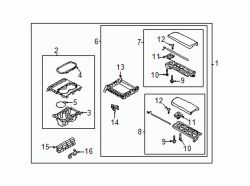 Mazda CX-9 Rear Console Cup Holder | Mazda OEM Part Number TK48-64-39X-02