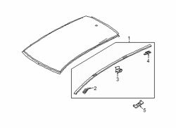 Mazda CX-9 Right Roof molding protector | Mazda OEM Part Number TK48-50-9H2