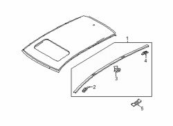 Mazda CX-9 Right Roof molding protector | Mazda OEM Part Number GHP9-50-9H9