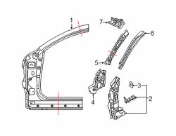 Mazda CX-9 Right W/S pillar reinf | Mazda OEM Part Number TK48-70-24X