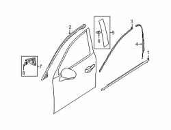 Mazda CX-9 Front Left Door Applique | Mazda OEM Part Number TK48-50-M20C