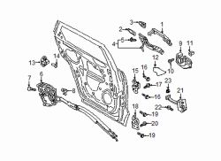 Mazda CX-9 Right Upper hinge | Mazda OEM Part Number KD53-72-210
