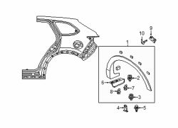 Mazda CX-9 Right Wheel opng mldg retainer | Mazda OEM Part Number B45A-56-146A