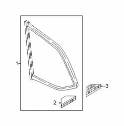Mazda CX-9 Right Quarter glass fastener | Mazda OEM Part Number BHS2-50-896