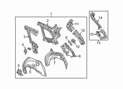 Mazda CX-9 Right Lower support | Mazda OEM Part Number TK48-70-13X