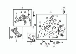 Mazda CX-9 Right Storage tray clip | Mazda OEM Part Number N243-64-345