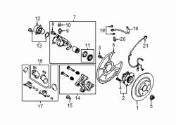 Mazda CX-9 Right Caliper assy | Mazda OEM Part Number TKY8-26-61XC