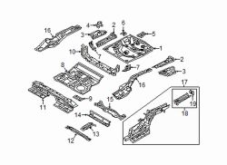 Mazda CX-9  Center floor pan bracket | Mazda OEM Part Number TK48-53-78X