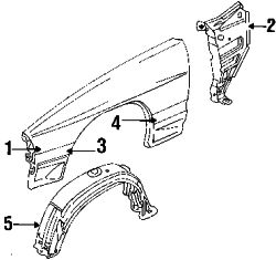 Mazda RX-7 Right Fender liner | Mazda OEM Part Number FC01-56-130