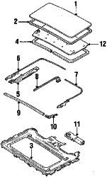 Mazda RX-7  Weatherstrip | Mazda OEM Part Number FB03-69-895C