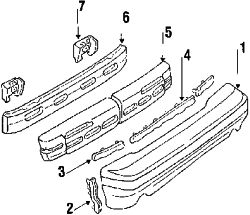 Mazda RX-7 Left Bumper cover retainer | Mazda OEM Part Number FB01-50-390