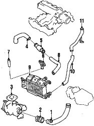 Mazda 626  Air inlet hose | Mazda OEM Part Number F220-13-222A