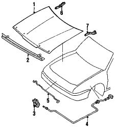 Mazda 626  Molding | Mazda OEM Part Number 8AG1-50-411