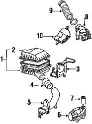 Mazda 626  Air hose | Mazda OEM Part Number F201-13-221B